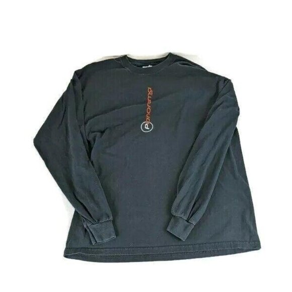 Gilban Large Black Cotton Long Sleeve T-Shirt Logo 25i - Picture 2 of 6